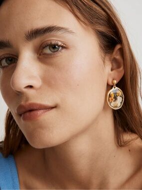 Madewell Pressed Flowers Resin Earrings